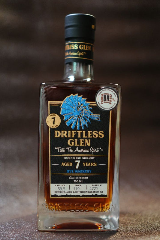 Driftless Glen Single Barrel #4721 Rye Aged 7 years - Bourbon Hunter 750ml